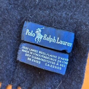 Polo Ralph Lauren, black multicolored horse, lambswool scarf